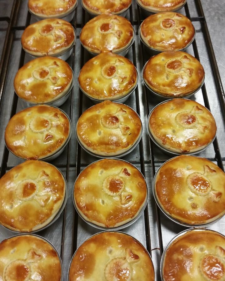 Tray of fresh pies
